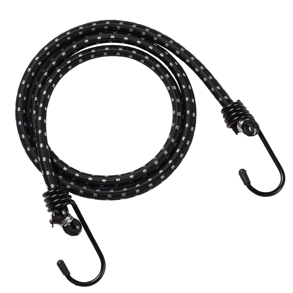 1m Bungee Cords Elastic Rope Car Bike Motorcycle Luggage Straps Latex Belts Strong Elastic Tie Down with Metal Hooks