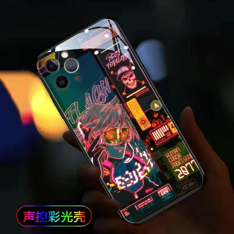 Light Case Xiaomi Redmi Case Flash Light Xiaomi Glass Led Flash