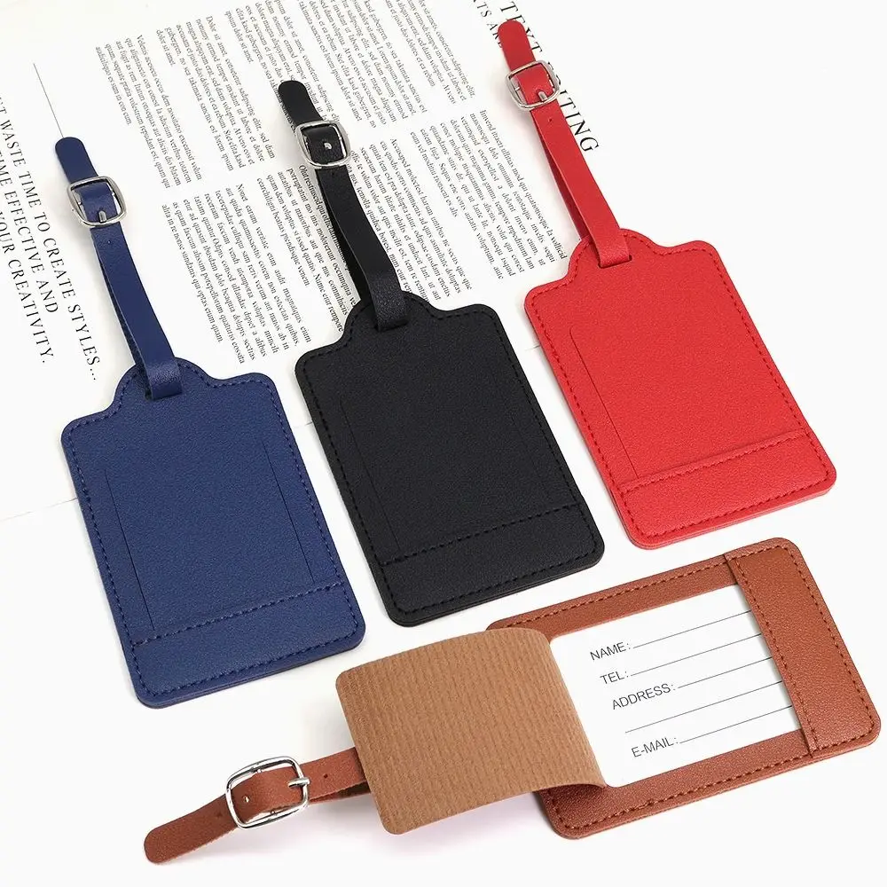 

Airplane Suitcase Tag PU Luggage Tag Colorful Boarding Pass Information Card Travel Accessories Name ID Address Holder