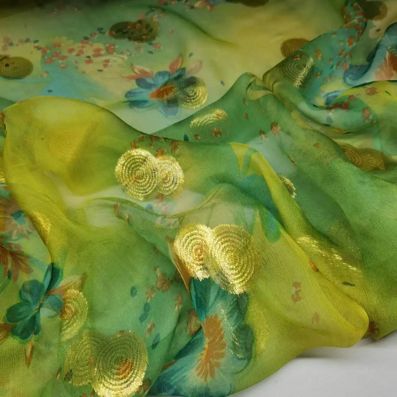 Saree Mulberry Silk Metallic Lurex Brocade Metallic Sudan Toub Fabric Soft Somali Dirac DIY Cloth Dress Scarf Material