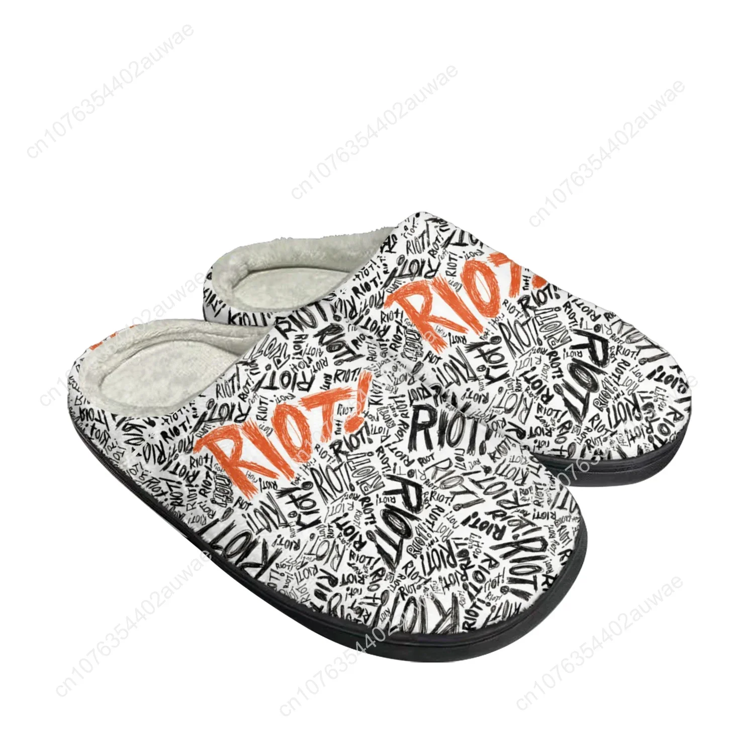 Paramore Band Home Cotton Slippers High Quality Mens Womens Youth Boy Girl Plush Bedroom Keep Warm Shoes Custom Thermal Slipper