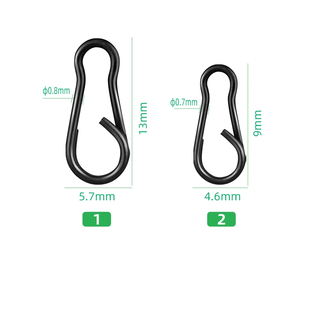 40pcs Quick Change Clips Carp Fishing Snap Duo Lock Swivel Rigging Link Accessories
