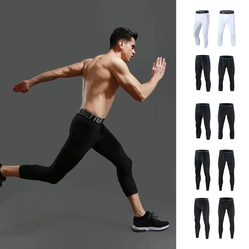 Men's leggings, cool and dry, leggings for sports, leggings for running, leggings for exercise, activity pants - 2
