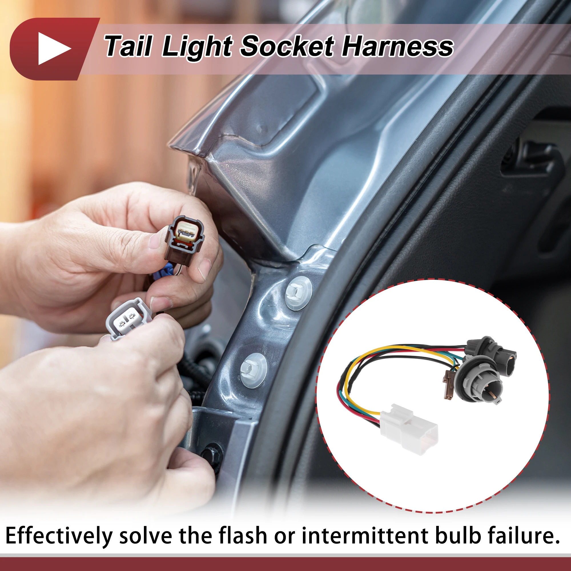 X Autohaux 테일 라이트 소켓 배선 키트 기아 옵티마 2016-2020용 No.92480D5000QQK 전구 피그테일