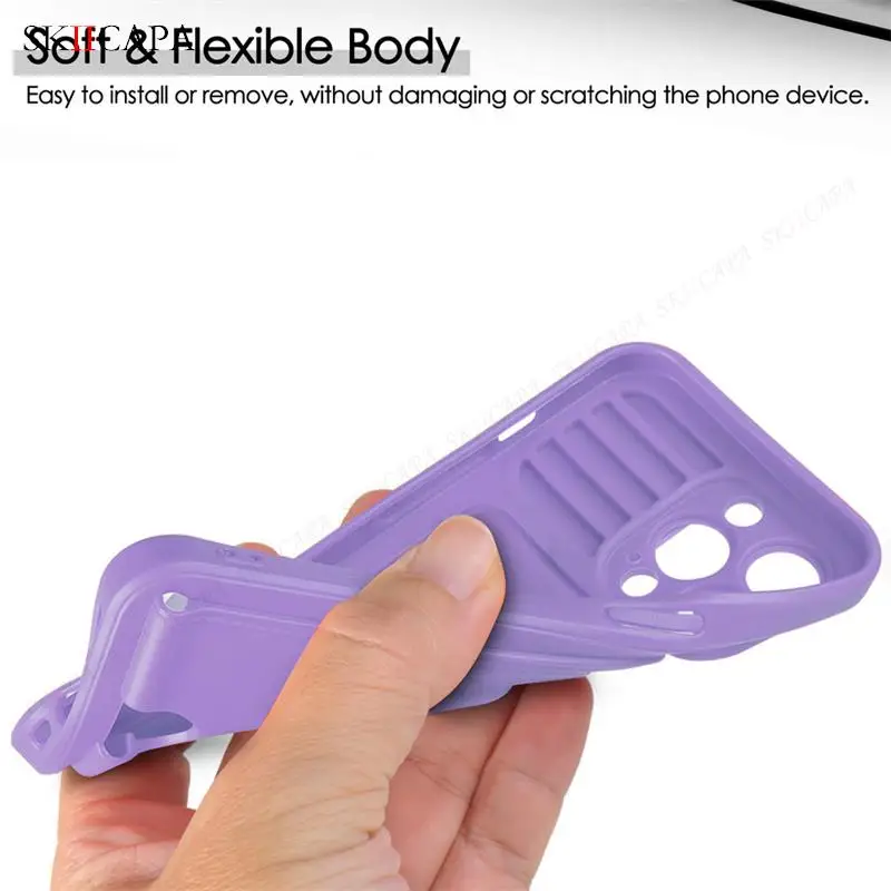 Compact Crossbody Wallet Case with Slide Lens Cover and Stand Holder