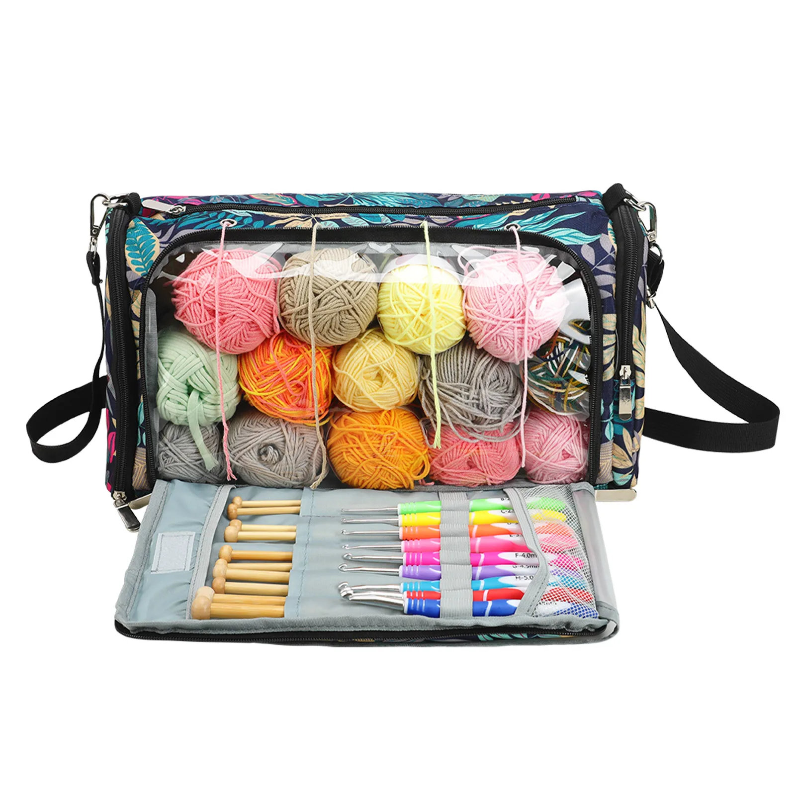 Yarn Storage Bag Round Knitting Wool Yarn Bags Organizer Crochet Sewing  Needles Handbag Weave Tools Accessories Bowl Crafts Tote - AliExpress