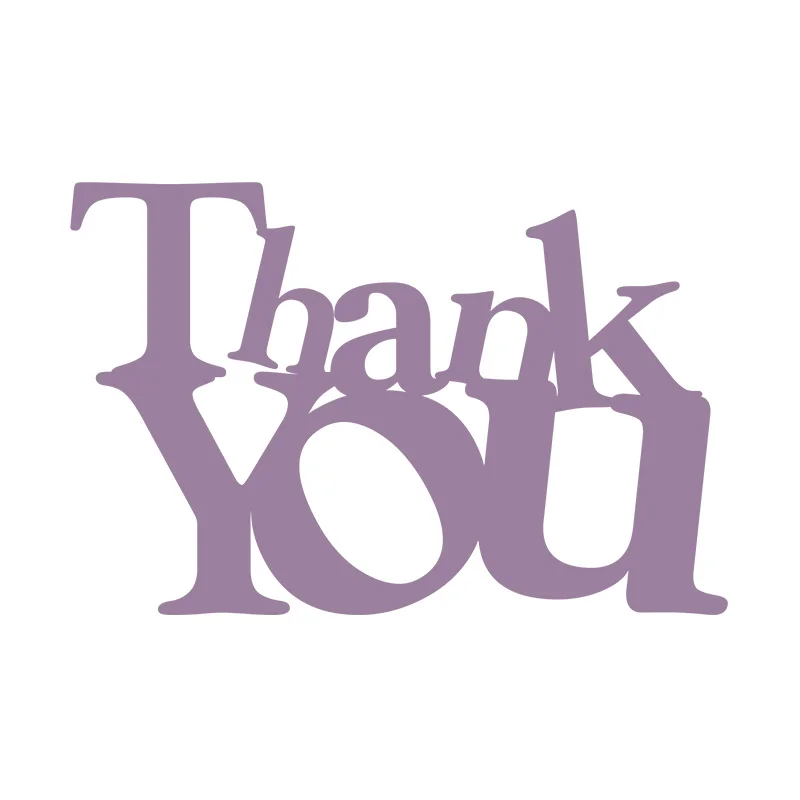 

127mm Length Thank You Word Metal Cutting Dies Scrapbooking For Card Album Photo Making DIY Crafts Stencil Hot 2023