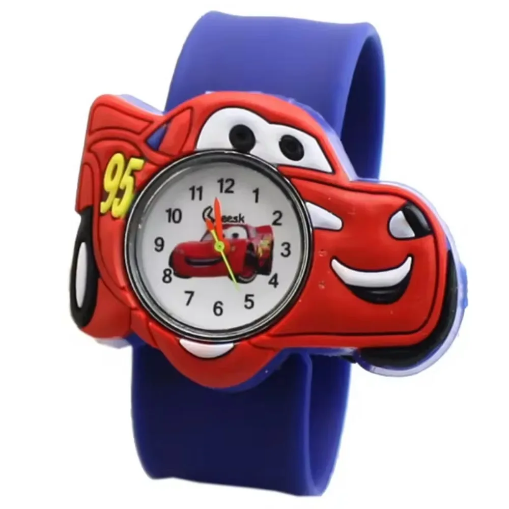 Hot Selling Children Watch Boy Cartoon Car Clock Silicone Tape