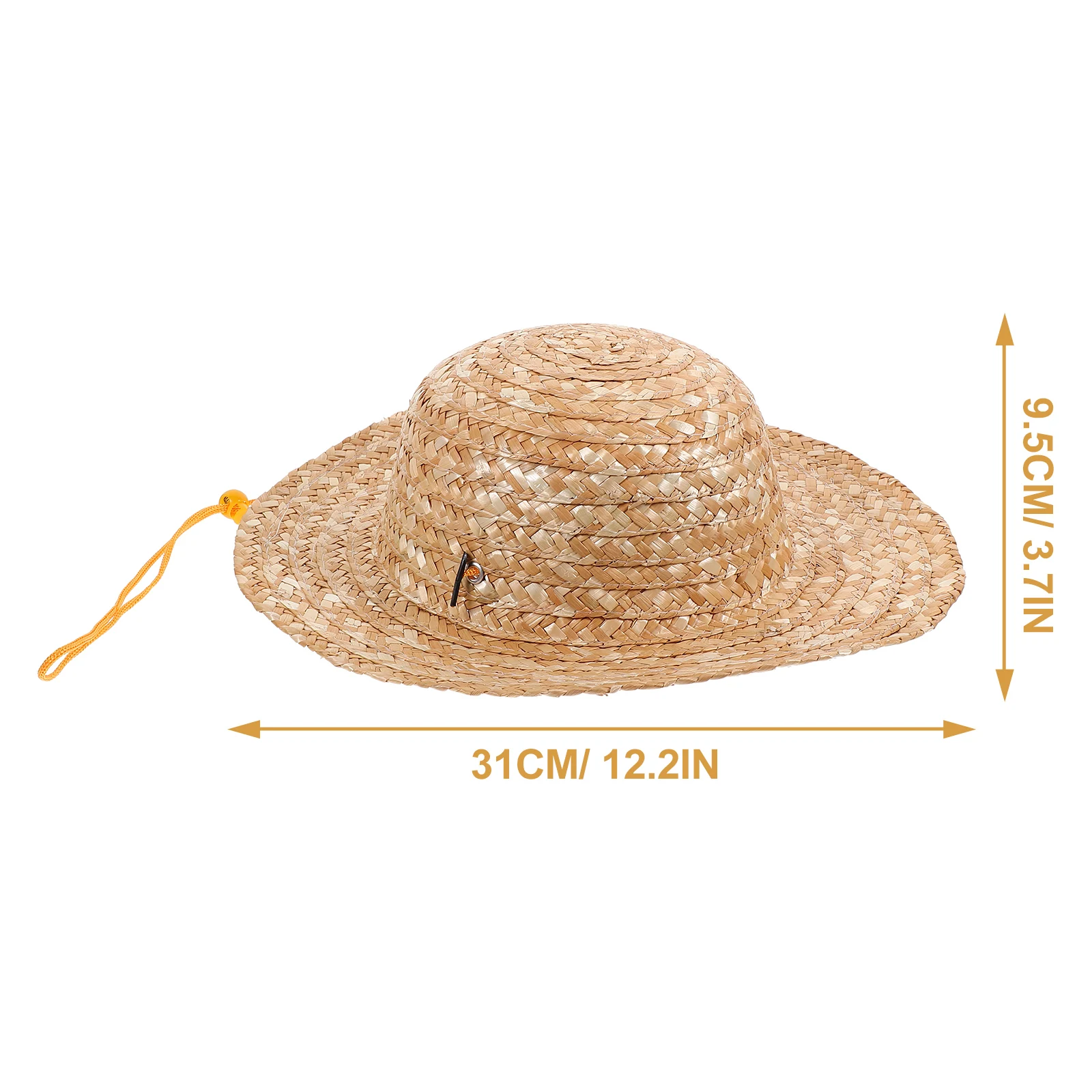 Sun Hat Children's Straw Hat for Farmer Costume Outdoor Beach Sun Cap Handicraft Hats Kids stage perform props