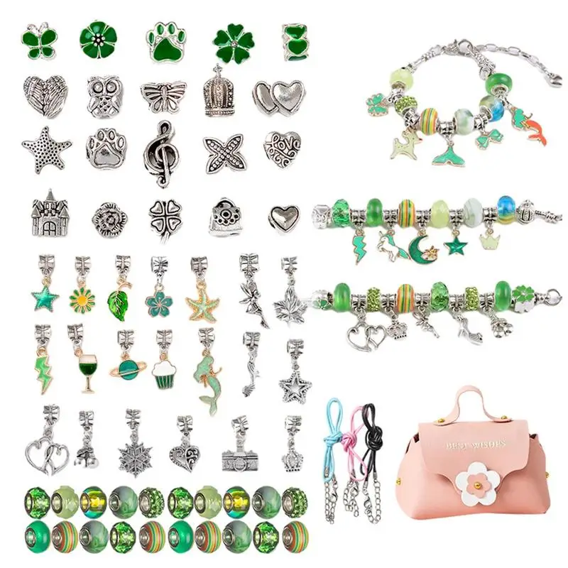 

Bead Bracelet Kit Girls Bracelet Jewelry Making With Pendants DIY Crafts Christmas Birthday Gifts Improve Hand-Eye Coordination