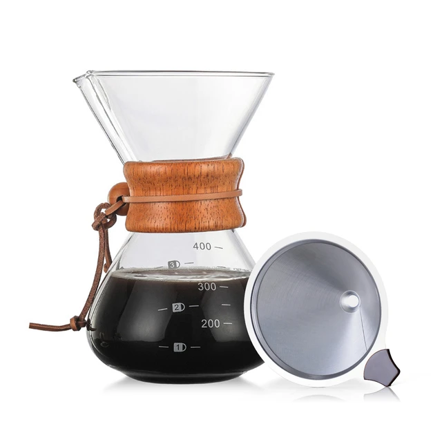 Glass Coffee Dripper with Long Spout, 27oz