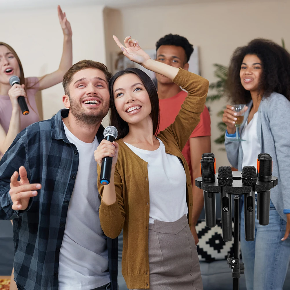 8슬롯 마이크 스탠드 마운트 분리형 멀티 마이크 랙 내마모성 마이크 보관 정리함 마이크 액세서리