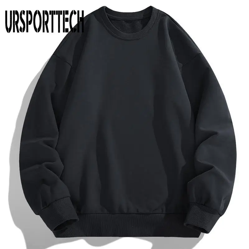 Hoodies Sweatshirt Men Hoodie Sweatshirt O-neck Loose Hip Hop Streetwear Autumn Winter Velvet Pullover Ovewrsize Hoodies for Men