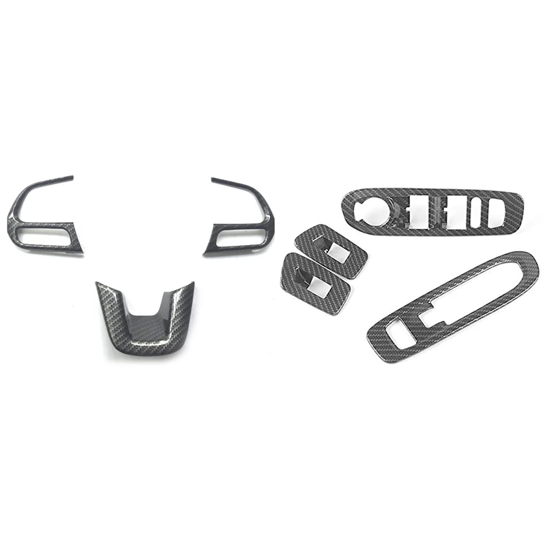 

Кнопка переключателя стеклоподъемника панель обшивки комплект обшивки для Jeep Compass 2017 + и панель рулевого колеса декоративный комплект обшивки