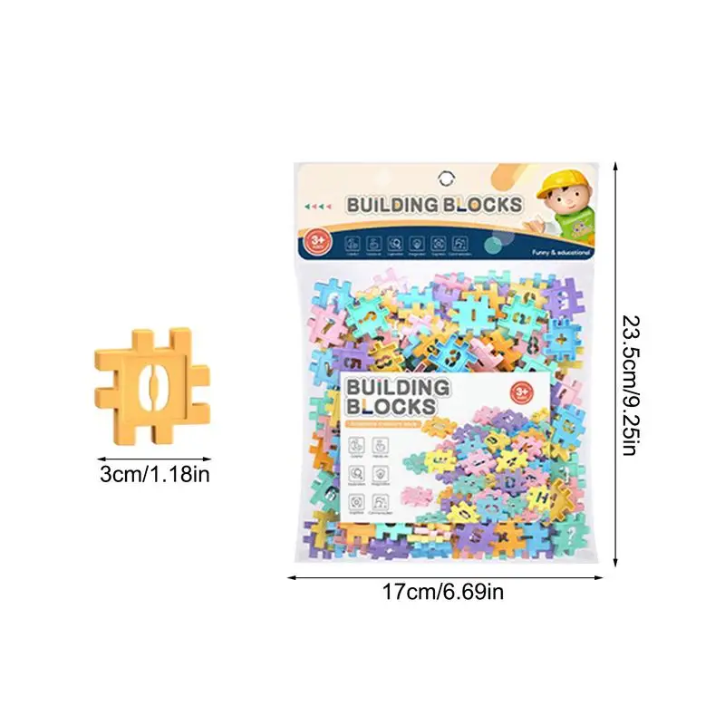 Interlocking Building Blocks 100pcs Funny Puzzle Toy Set Colorful Interlocking Components Brain Teaser Puzzles for Kids Gifts
