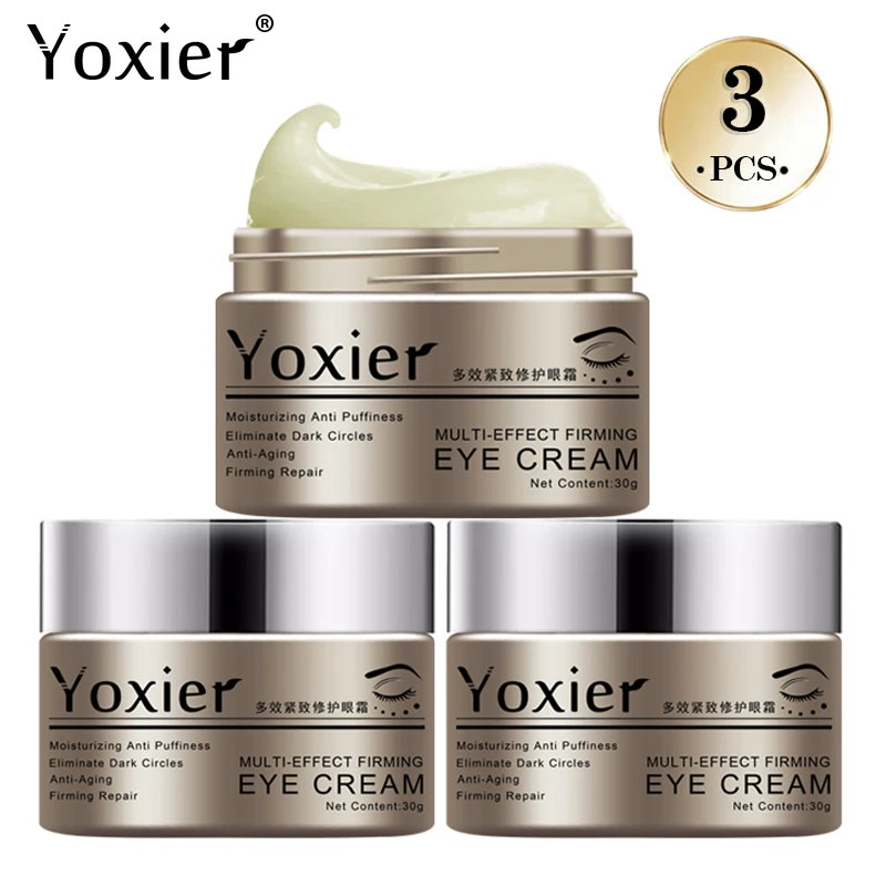 3PCS Firming Eye Cream For Dark Circles And Puffiness, Improves Elasticity Smooth Moisturizes Eye Area, For Smooth Youthful Skin крем для лица holy land youthful cream for normal to oily skin 70 мл