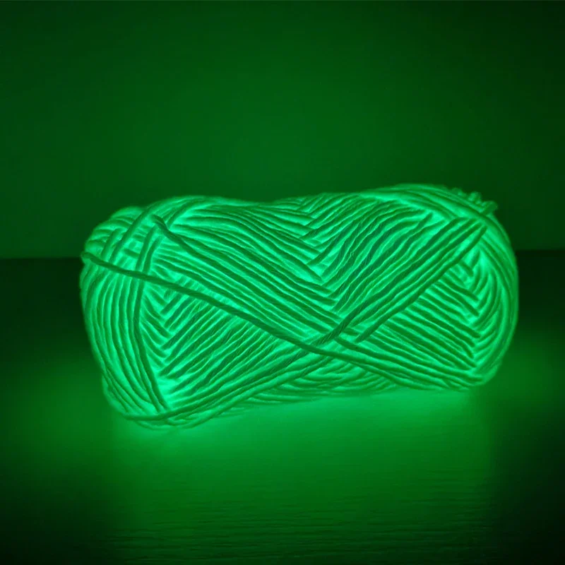 1pc 100% Cotton Yarn Glow in the Dark Combed Yarn DIY Doll Glowing Yarn  Pure Cotton 45meters 2mm - AliExpress