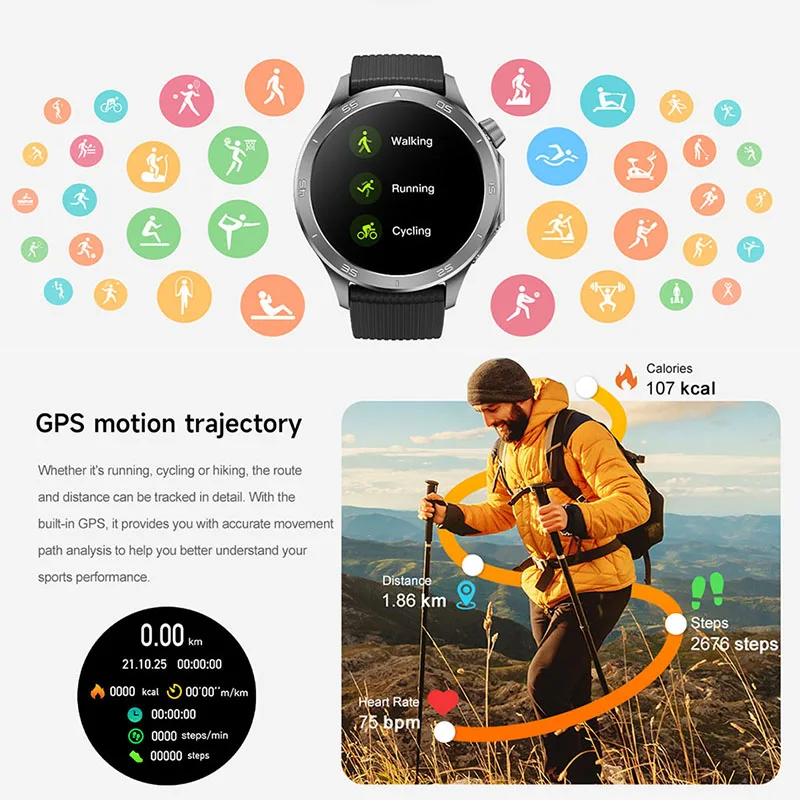 For OPPO Watch X2 Sports Smart Watch Men HD Screen GPS tracker Compass Bluetooth call Heart rate Waterproof Smart Watch 2025 NEW