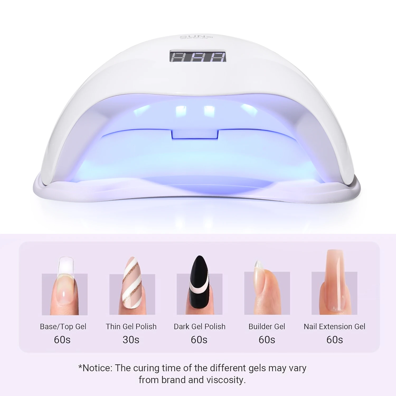 YIKOOLIN UV LED Nail Lamp 48W for Professional Saloon Fast Nail Gel Dryer With 4 Timers Automatic Sensor LCD Display 3