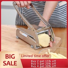 

French Fry Cutter Stainless Steel Manual Vegetable Slicer And Potato Press Family Kitchen Gadgets Tools