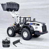 1/14 WA480 RC Hydraulic Loader Metal Model RTR Engineering Loader with Light and Sound System Remote Control Car Adult Toy 1