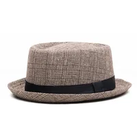 Rimiut New Spring Summer Retro Women & Men's Hats Fedoras Top Jazz Plaid Hat Adult Bowler Hats Classic Version chapeau Hats 2