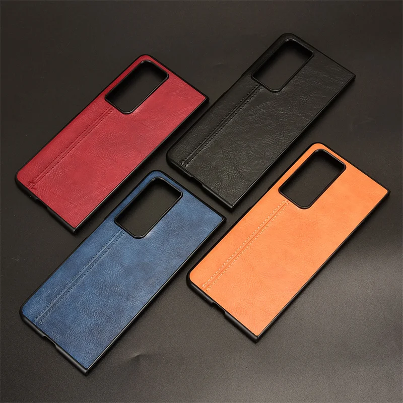 Per Honor Magic Vs2 Cover Luxury Calfskin Pu Leather Lines Cover Posteriore Custodia Morbida Per Honor Magic Vs2 Vs 2 Custodia Per Telefono