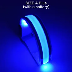 LED Rechargeable Reflective Armband for Night Sports - Enhanced Safety for Running and Cycling (Size A blue)