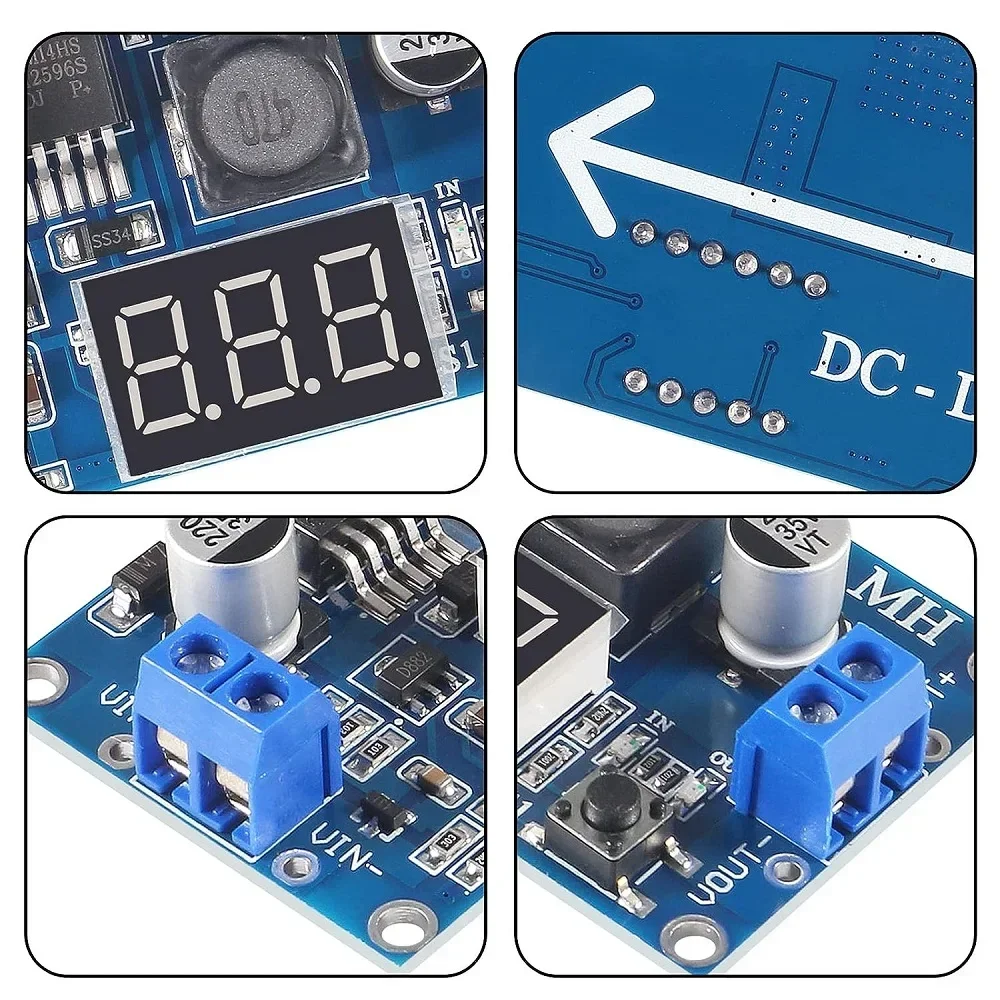 Adjustable Voltage Regulator with LED Display – DC-DC Step Down Converter (4.0~40V to 1.3~37V)