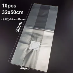 Durable Breathable Mushroom Grow Bags - High-Temperature PVC Planting Nursery Pots, 10 Pack (32X50cm 10pcs bags)