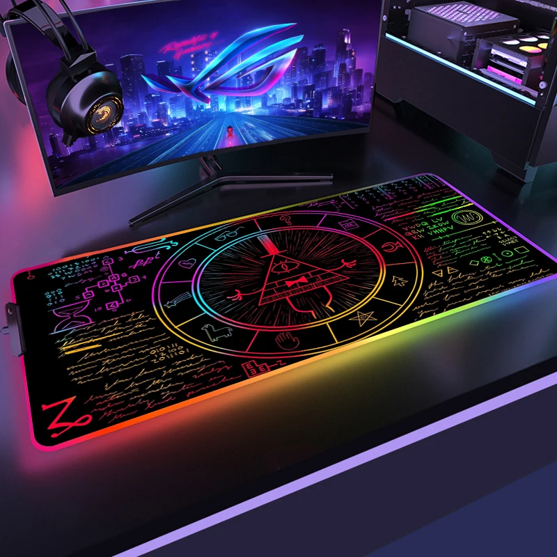 Большой коврик для мыши RGB xxl игровые аксессуары светодиодный светильник