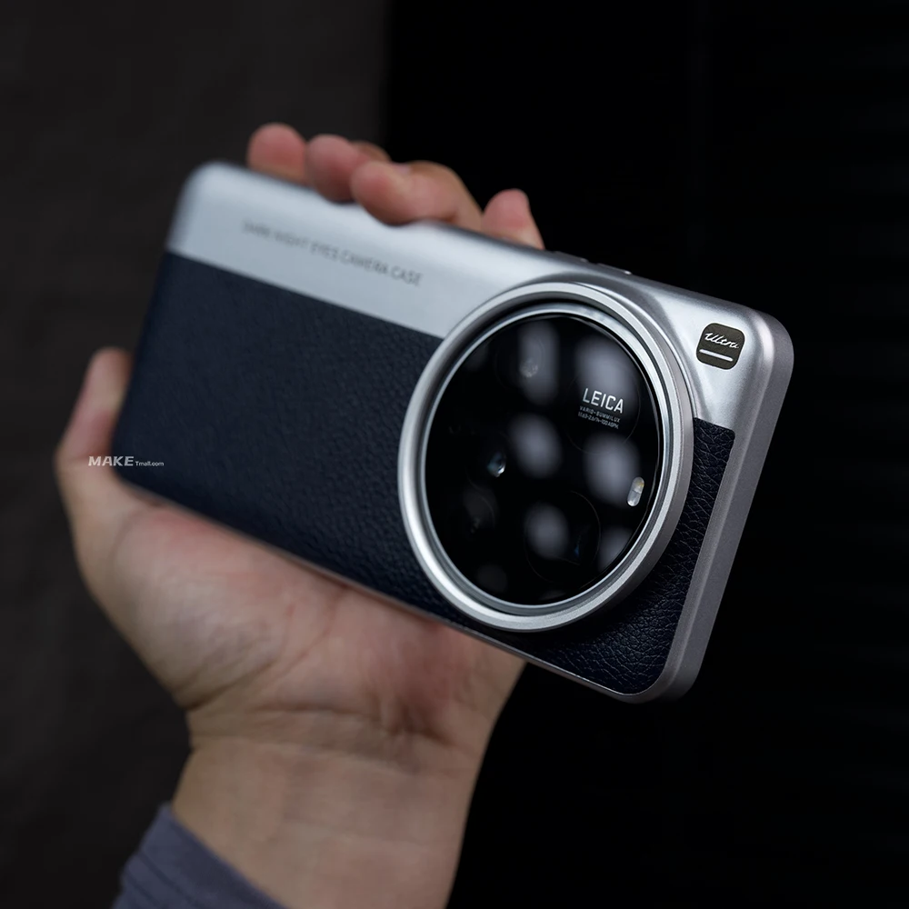 Premium Color Collision Leather Case with Metal Camera Lens Protection Cover