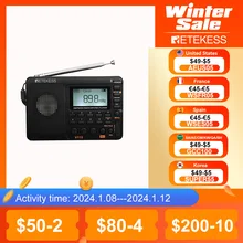 RETEKESS V115 Radio FM AM SW Portable Radios AM FM Rechargeable Shortwave Radio On Batteries All Full Waves USB Recorder Speaker