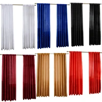 Modern Solid Satin Door Window Curtain Ornamental and Practical Integration Nice Room Semi-shading Drape Curtains