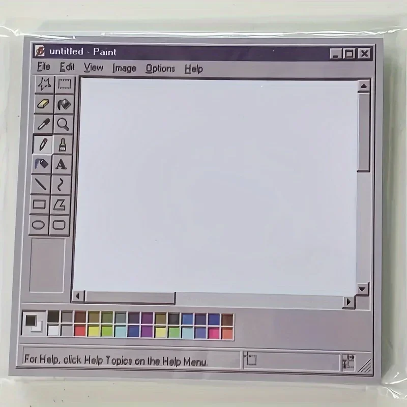 Vintage Computer Illustration Sticky Notes - 50 Sheets of Durable Adhesive