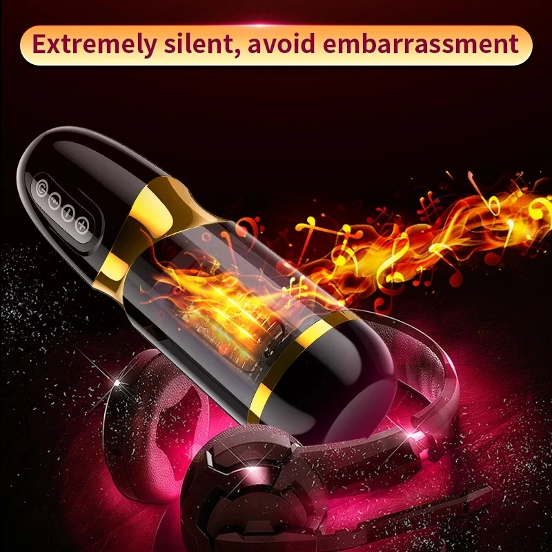 Sex toy male masturbation cup Automatic Telescopic Sucking Rotation Male Masturbation Cup 10 Modes Silicone Vagina Real Pussy Adult Machine Sex Toys For Men