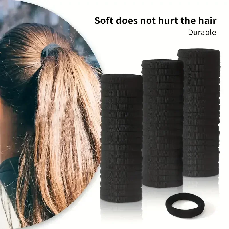 Elastic Hair Bands - Small Rubber Ponytail Holders