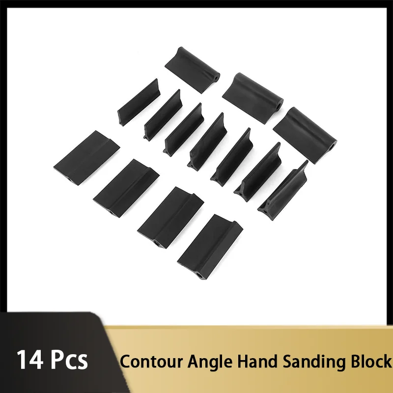 

Flexible Contour Angle Hand Sanding Block Set 14 Pcs Double Ended Contour Grinding Block for Automobiles Wood Grinding Polishing