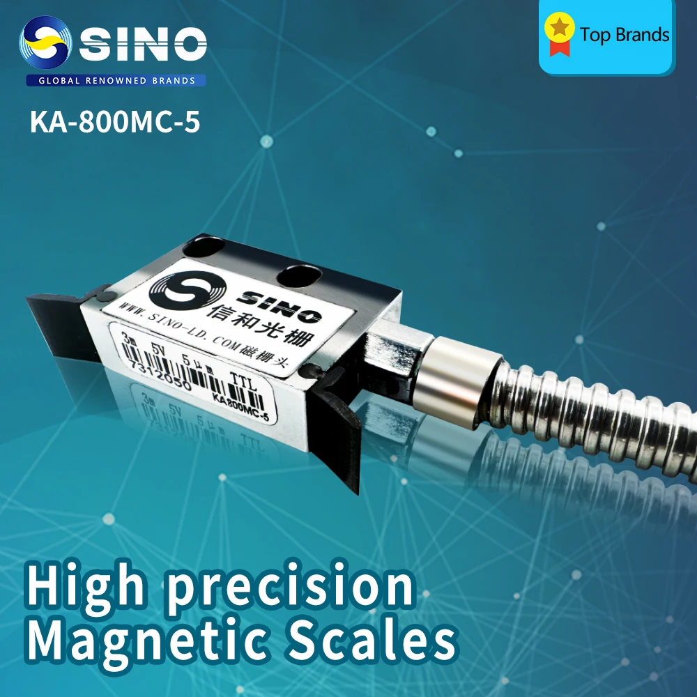 

SINO KA800MC Magnetic Scale Tape Magnetic Sensor Reader Head Linear Displacement Sensor Resolution 0.005mm With Magnet Strip