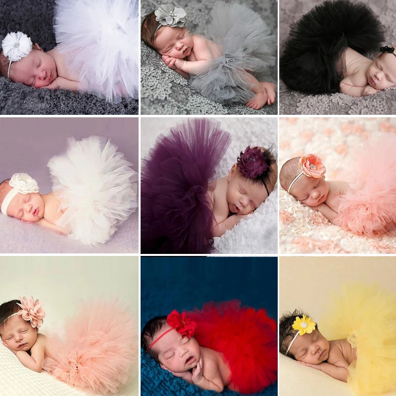 Baby Tutu Skirt Photography Set 4