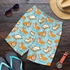 Funny Anime Corgi Graphic Beach Shorts For Men 3D Print Dogs Board Shorts Sports Gym Swim Trunks Swimsuit Homme Cool Ice Shorts 3