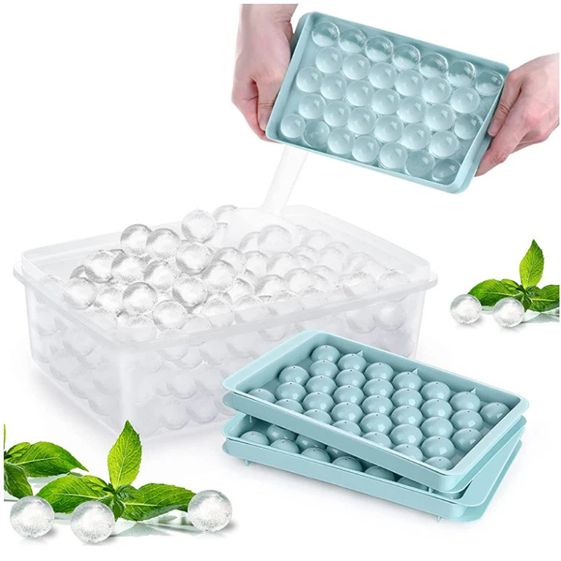 

Silicone Ice Ball Maker Mold with Removable Lids - BPA Free, Ideal for Making Ice Cubes and Kitchen Accessories