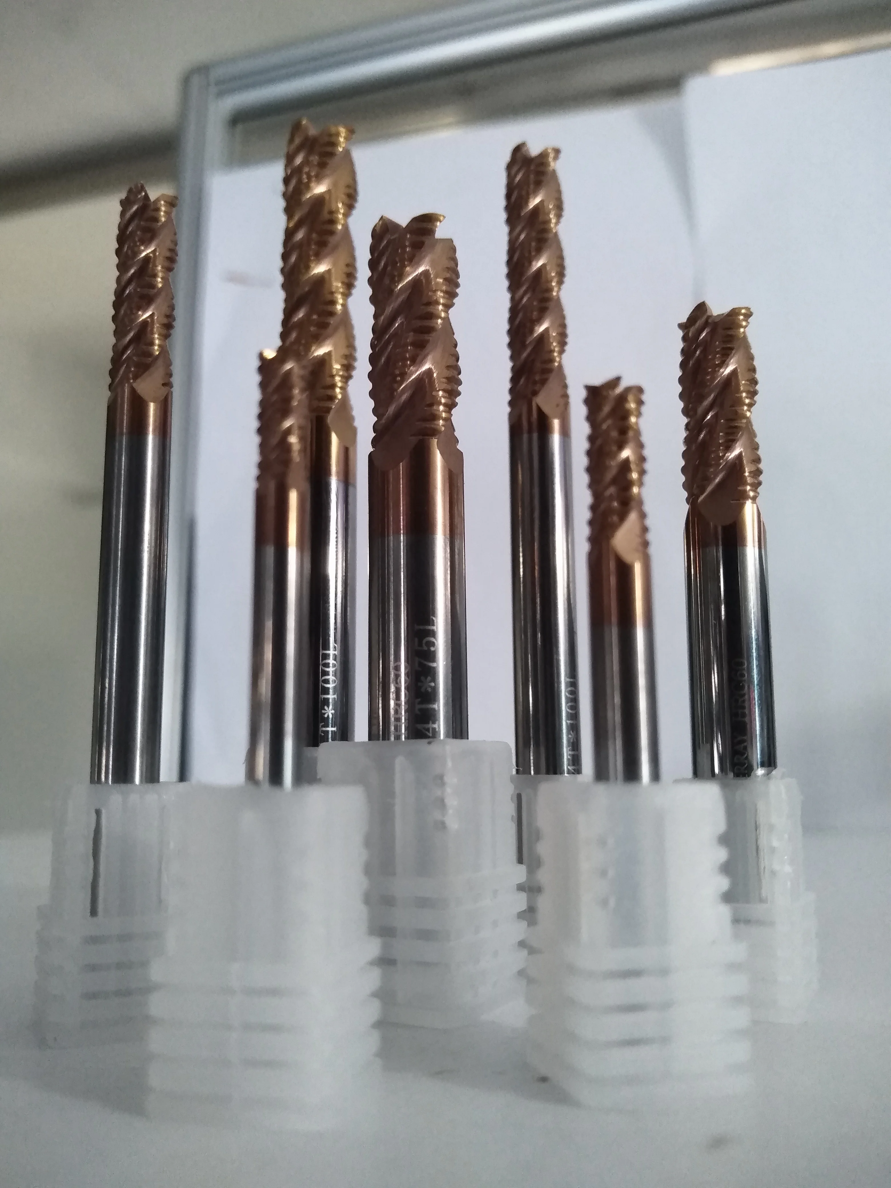 

4mm 6mm 8mm 10mm 12mm HRC58 4 flutes Roughing End Mills Milling cutters CNC rough Tools Carbide router bits milling bits