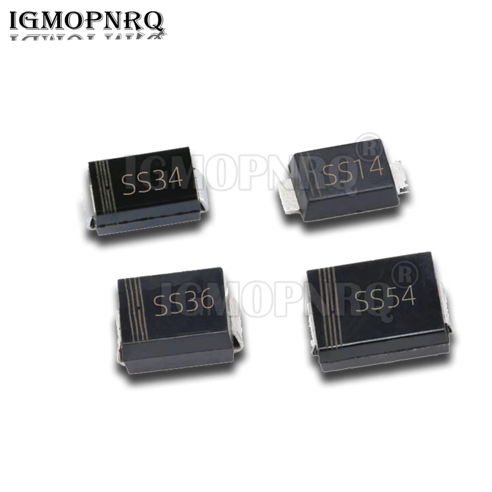 50 pz diodo Schottky SMB SS24 SS26 SS34 SS54 SS56 SMC SS34 SS54 SS56 diodi SMD - immagine 3
