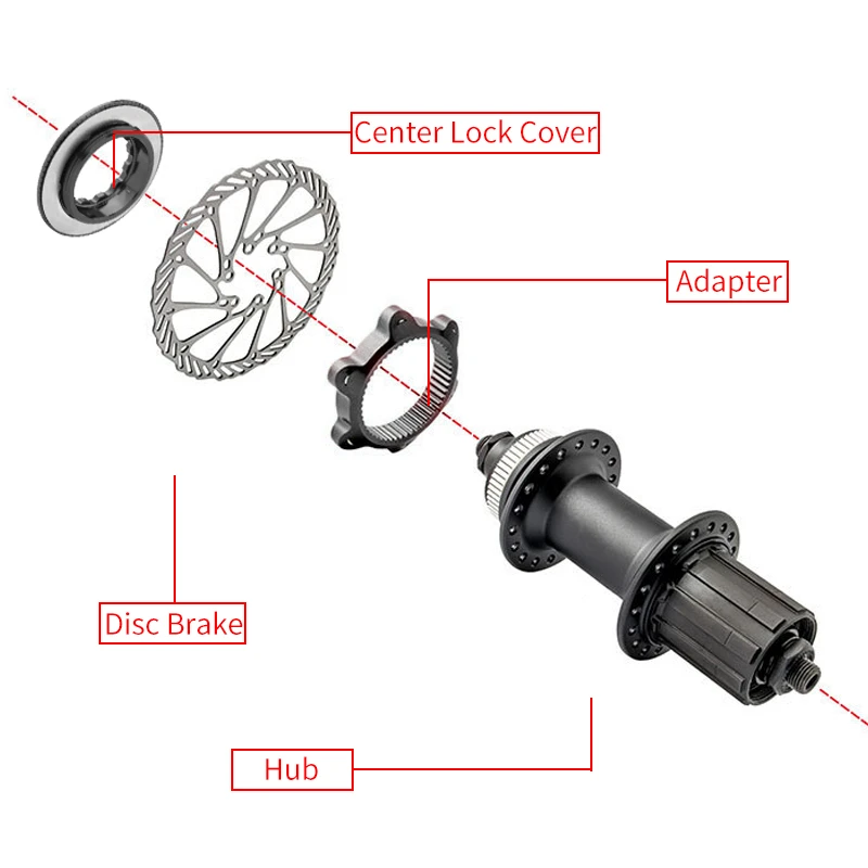 Centerlock to 6-Bolt Rotor Adapter MTB Road Bike Center Lock To Disc Brake Rotor Adapter bike rotor adapter