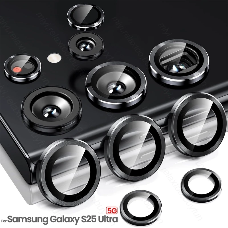 Premium Metal Ring Camera Protectors - Alloy Lens Case with Glass Shield