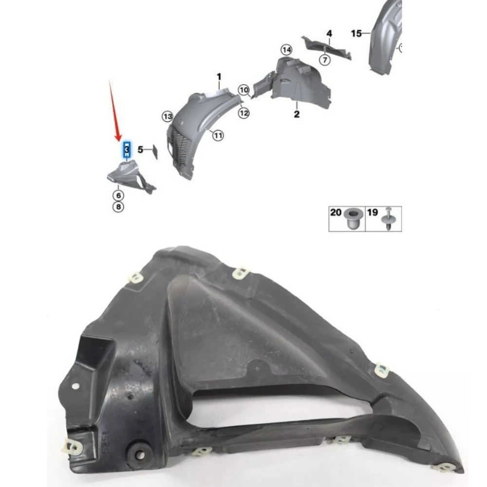 FRONT BUMPER MUDGUARD 51717333525 51717333526 For BMW X6 F16-