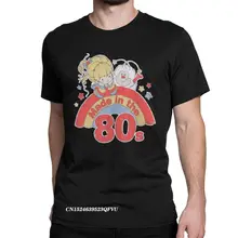 Camisetas de algodón puro para hombres y mujeres, ropa de cuello redondo de arcoíris de Brite hecho en los años 80, Harajuku loco, de talla grande