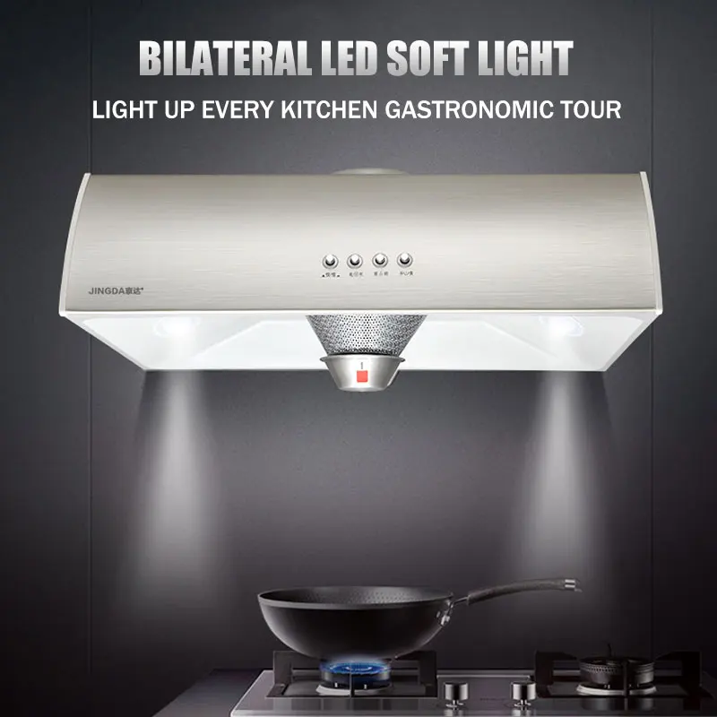 Range Hood For Kitchen Household Exhaust Hood Large Suction Stainless Steel High Power Ultra-thin Household Small Single
