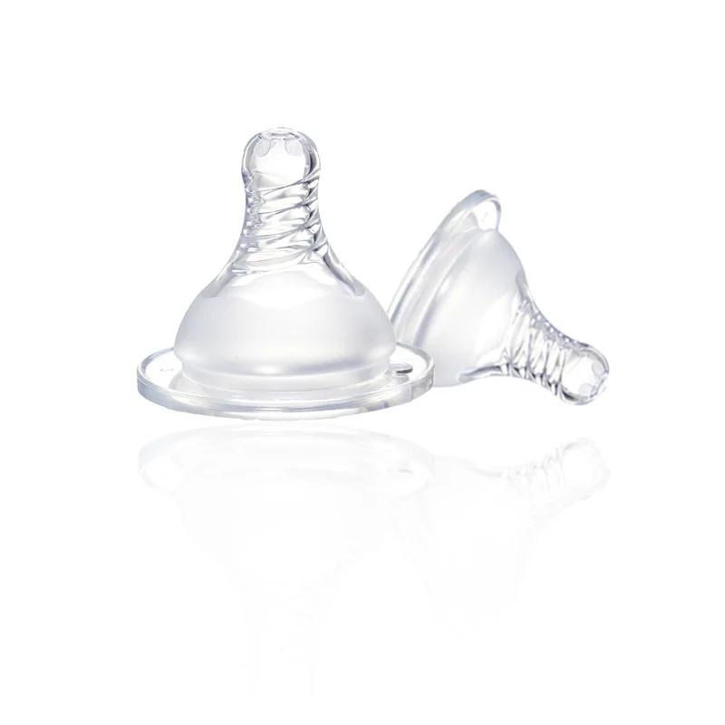 Wide-bore Nipple Can Be Equipped With Various Wide-mouth Bottle Spiral Frosted Thickened Breast Milk Real-feeling Nipple